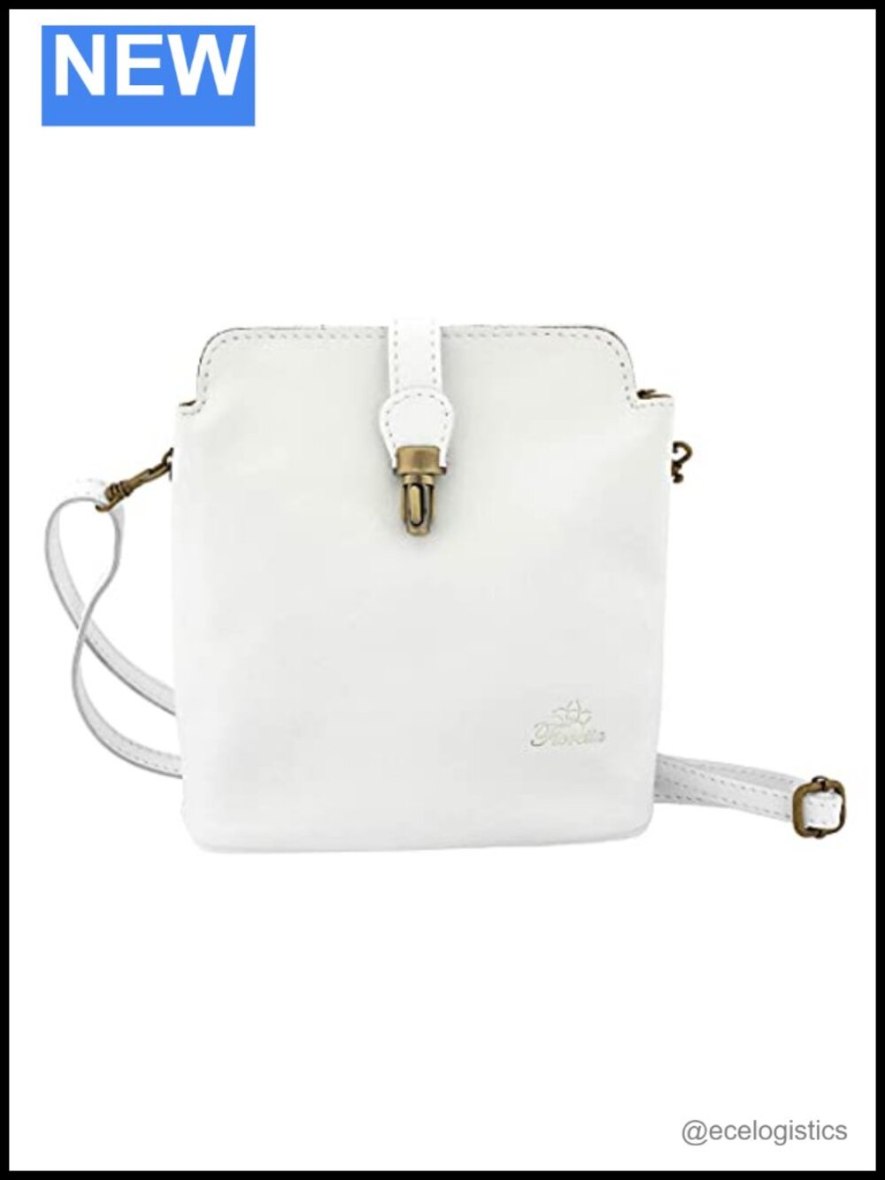Genuine Leather Small Purse Crossbody Shoulder Bag with Snap Clasp Closure for